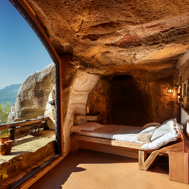 chambre dans une maison troglodyte