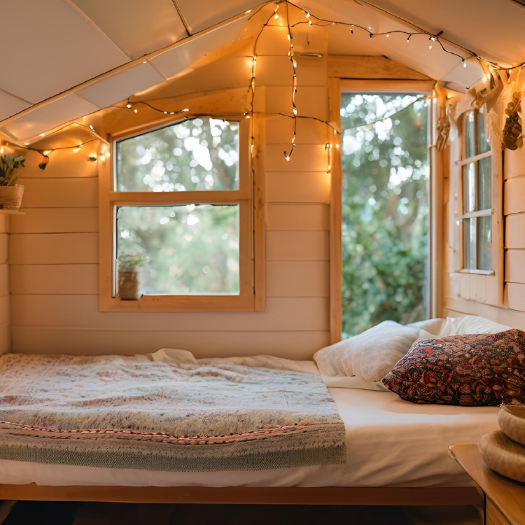photo d'une cambre d'une tiny house