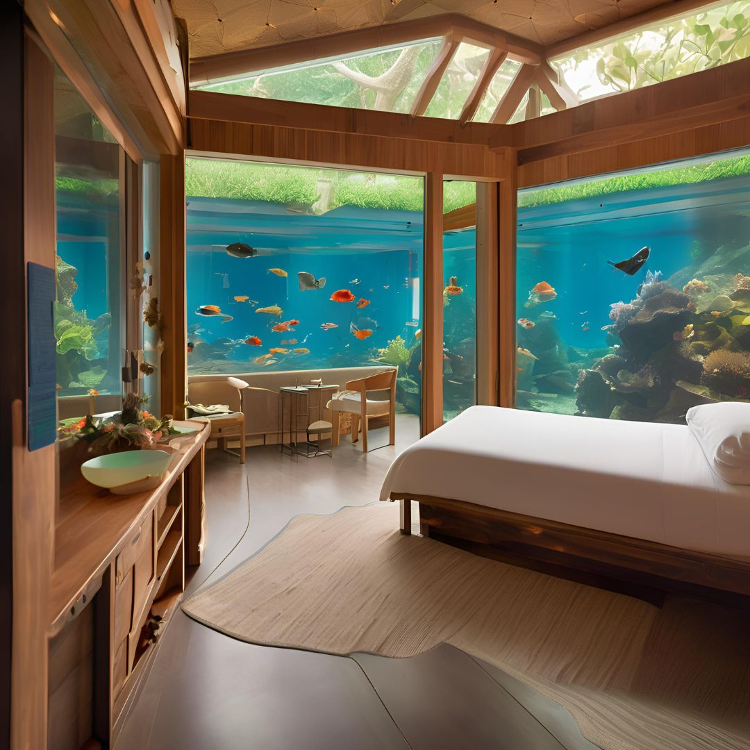 photo d'une chambre dans un aquarium