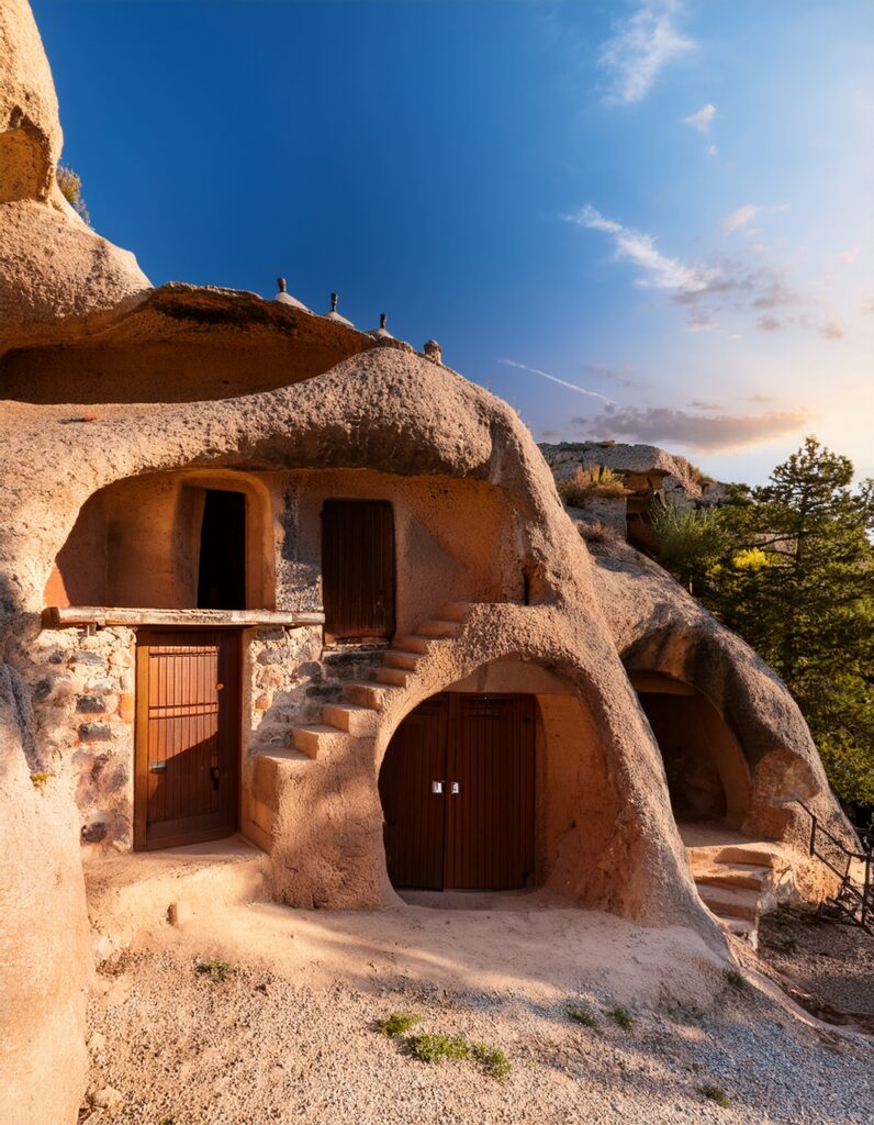 photo d'une maison troglodyte